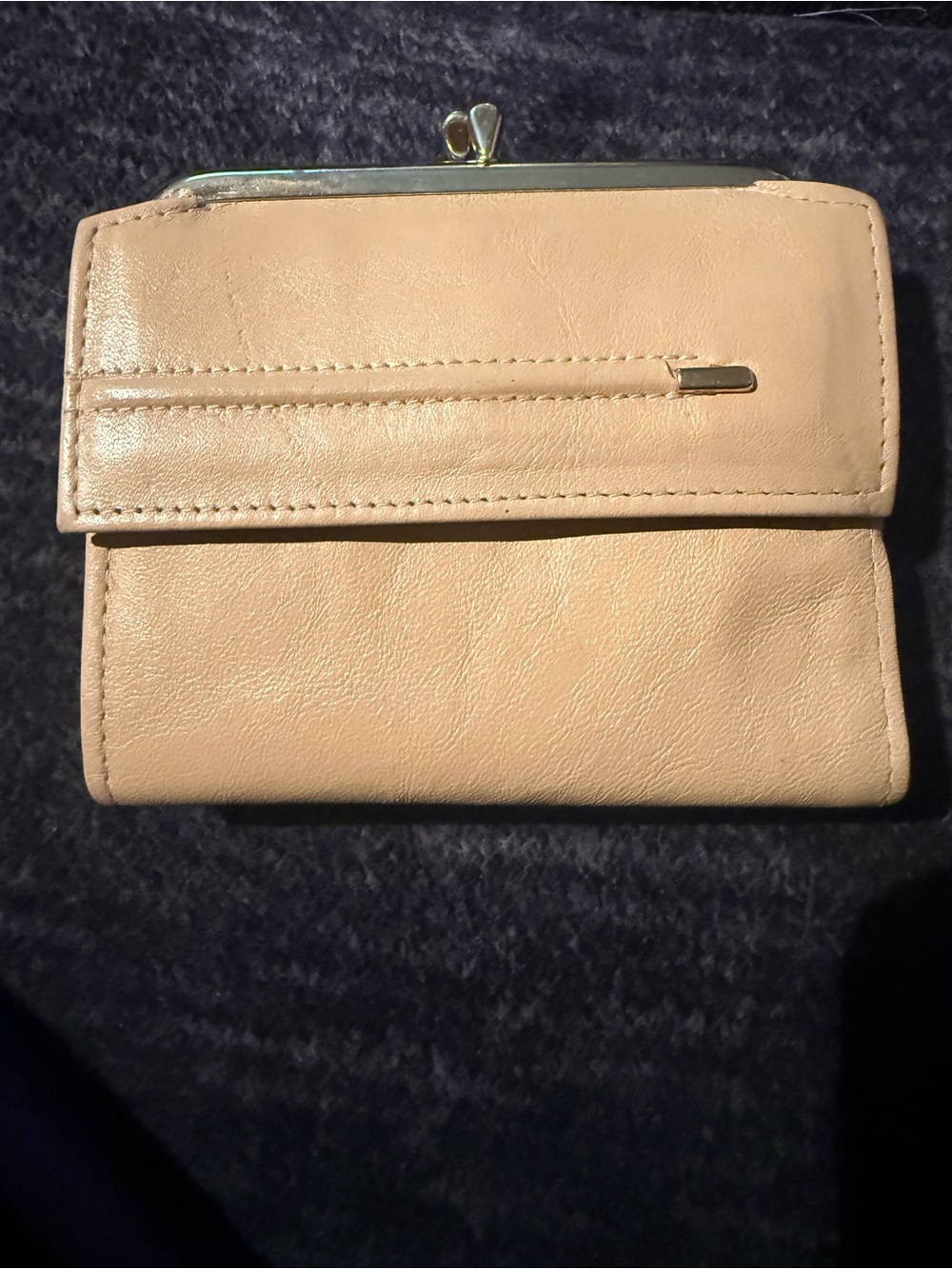 Women's Compact Bifold Wallet in Beige